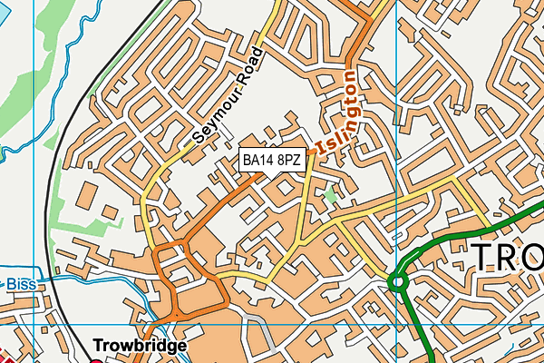 BA14 8PZ map - OS VectorMap District (Ordnance Survey)