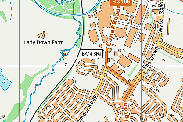 BA14 8RJ map - OS VectorMap District (Ordnance Survey) BA14 8RJ map - OS VectorMap District (Ordnance Survey)