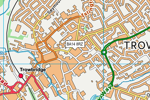 BA14 8RZ map - OS VectorMap District (Ordnance Survey) BA14 8RZ map - OS VectorMap District (Ordnance Survey)