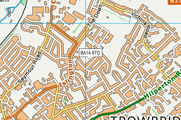 BA14 8TD map - OS VectorMap District (Ordnance Survey) BA14 8TD map - OS VectorMap District (Ordnance Survey)