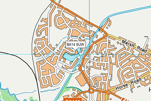 BA14 8UW map - OS VectorMap District (Ordnance Survey) BA14 8UW map - OS VectorMap District (Ordnance Survey)