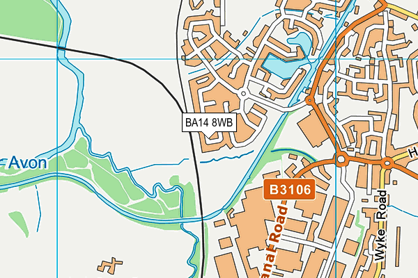BA14 8WB map - OS VectorMap District (Ordnance Survey) BA14 8WB map - OS VectorMap District (Ordnance Survey)