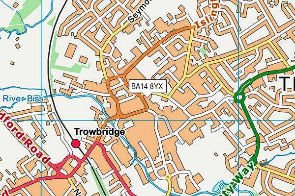 BA14 8YX map - OS VectorMap District (Ordnance Survey) BA14 8YX map - OS VectorMap District (Ordnance Survey)