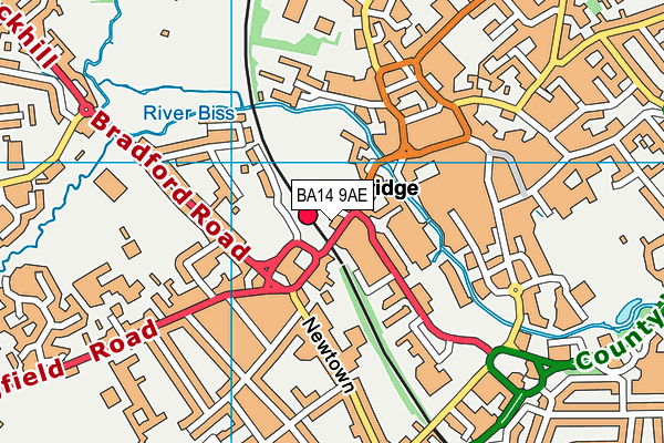 BA14 9AE map - OS VectorMap District (Ordnance Survey) BA14 9AE map - OS VectorMap District (Ordnance Survey)
