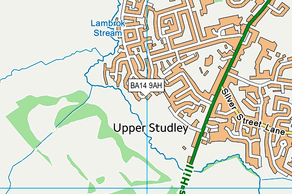BA14 9AH map - OS VectorMap District (Ordnance Survey) BA14 9AH map - OS VectorMap District (Ordnance Survey)