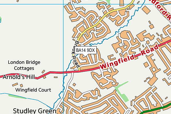 BA14 9DX map - OS VectorMap District (Ordnance Survey) BA14 9DX map - OS VectorMap District (Ordnance Survey)