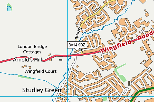 BA14 9DZ map - OS VectorMap District (Ordnance Survey) BA14 9DZ map - OS VectorMap District (Ordnance Survey)