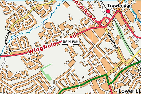 BA14 9EH map - OS VectorMap District (Ordnance Survey)