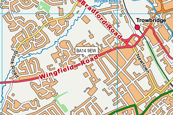 BA14 9EW map - OS VectorMap District (Ordnance Survey) BA14 9EW map - OS VectorMap District (Ordnance Survey)