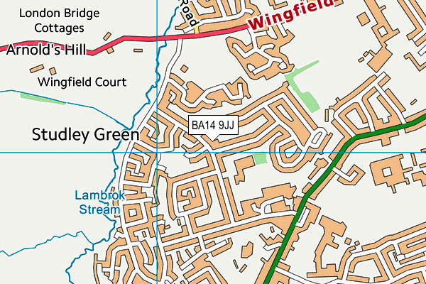 BA14 9JJ map - OS VectorMap District (Ordnance Survey) BA14 9JJ map - OS VectorMap District (Ordnance Survey)