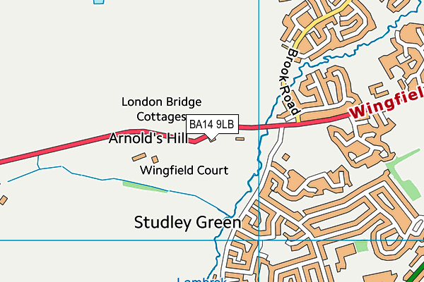 BA14 9LB map - OS VectorMap District (Ordnance Survey) BA14 9LB map - OS VectorMap District (Ordnance Survey)