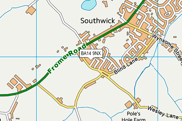 BA14 9NX map - OS VectorMap District (Ordnance Survey) BA14 9NX map - OS VectorMap District (Ordnance Survey)