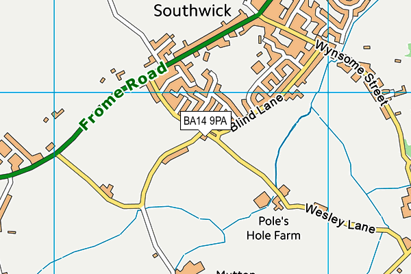 BA14 9PA map - OS VectorMap District (Ordnance Survey) BA14 9PA map - OS VectorMap District (Ordnance Survey)