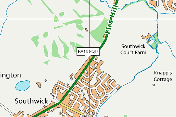 BA14 9QD map - OS VectorMap District (Ordnance Survey) BA14 9QD map - OS VectorMap District (Ordnance Survey)