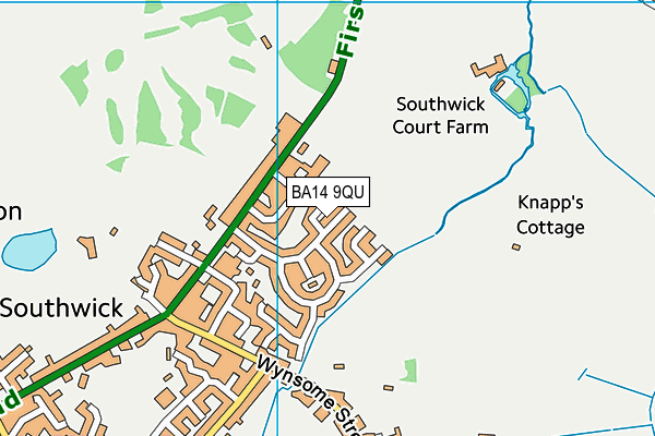 BA14 9QU map - OS VectorMap District (Ordnance Survey) BA14 9QU map - OS VectorMap District (Ordnance Survey)