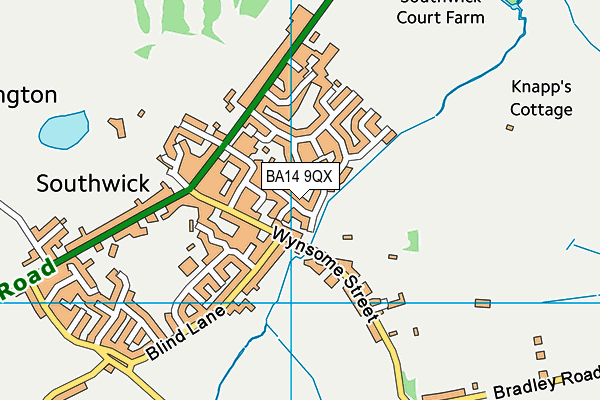 BA14 9QX map - OS VectorMap District (Ordnance Survey) BA14 9QX map - OS VectorMap District (Ordnance Survey)