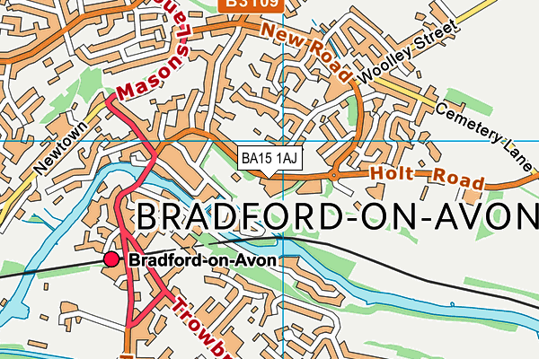 BA15 1AJ map - OS VectorMap District (Ordnance Survey) BA15 1AJ map - OS VectorMap District (Ordnance Survey)