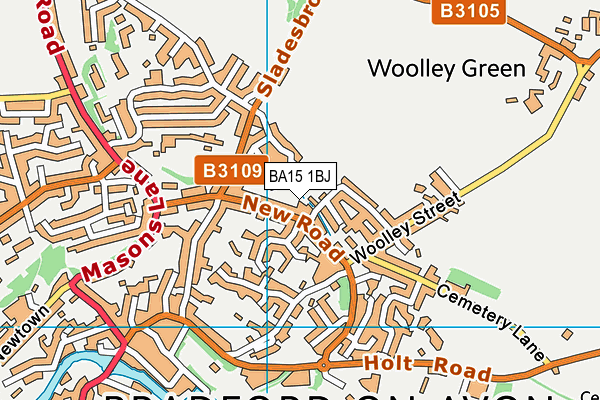 BA15 1BJ map - OS VectorMap District (Ordnance Survey) BA15 1BJ map - OS VectorMap District (Ordnance Survey)