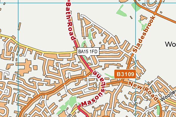 BA15 1FD map - OS VectorMap District (Ordnance Survey) BA15 1FD map - OS VectorMap District (Ordnance Survey)