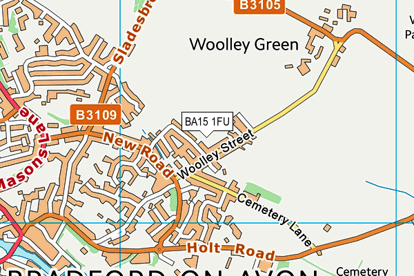 BA15 1FU map - OS VectorMap District (Ordnance Survey) BA15 1FU map - OS VectorMap District (Ordnance Survey)