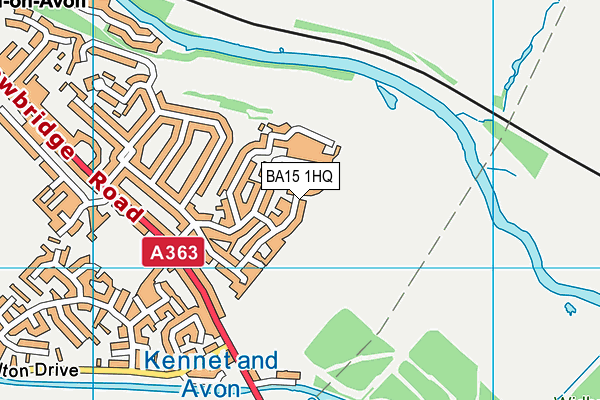 BA15 1HQ map - OS VectorMap District (Ordnance Survey) BA15 1HQ map - OS VectorMap District (Ordnance Survey)