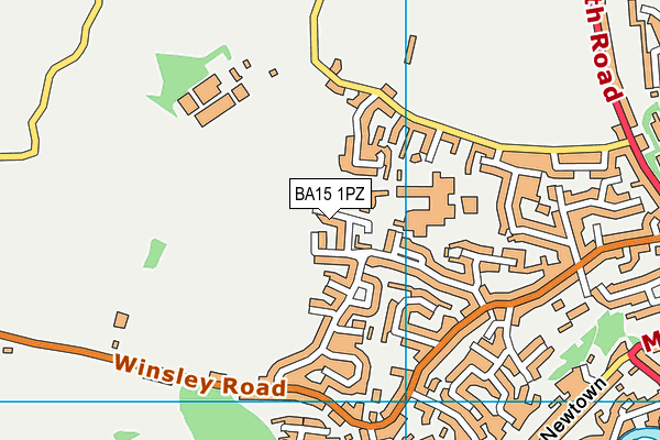 BA15 1PZ map - OS VectorMap District (Ordnance Survey) BA15 1PZ map - OS VectorMap District (Ordnance Survey)
