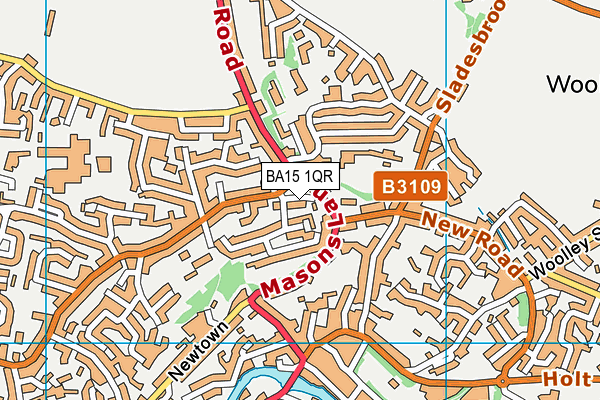 BA15 1QR map - OS VectorMap District (Ordnance Survey) BA15 1QR map - OS VectorMap District (Ordnance Survey)