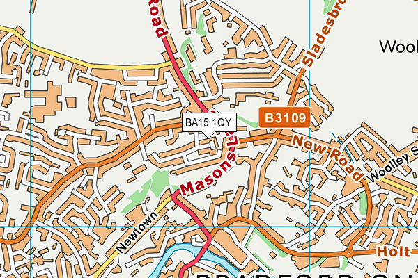 BA15 1QY map - OS VectorMap District (Ordnance Survey) BA15 1QY map - OS VectorMap District (Ordnance Survey)