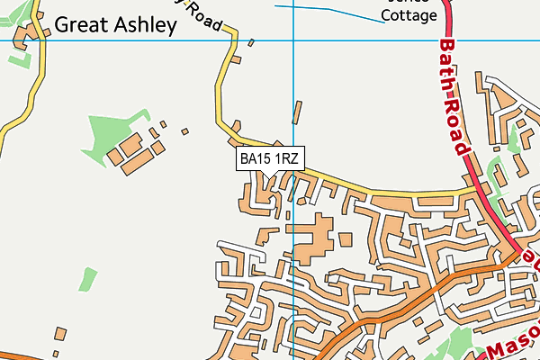 BA15 1RZ map - OS VectorMap District (Ordnance Survey) BA15 1RZ map - OS VectorMap District (Ordnance Survey)
