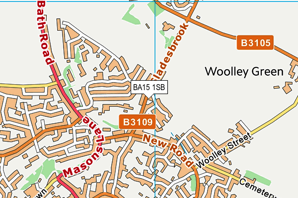BA15 1SB map - OS VectorMap District (Ordnance Survey) BA15 1SB map - OS VectorMap District (Ordnance Survey)