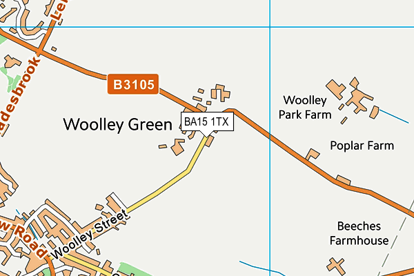 BA15 1TX map - OS VectorMap District (Ordnance Survey) BA15 1TX map - OS VectorMap District (Ordnance Survey)