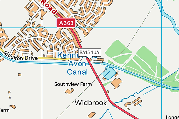 BA15 1UA map - OS VectorMap District (Ordnance Survey)