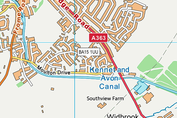 BA15 1UU map - OS VectorMap District (Ordnance Survey) BA15 1UU map - OS VectorMap District (Ordnance Survey)