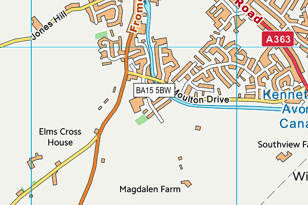 BA15 5BW map - OS VectorMap District (Ordnance Survey) BA15 5BW map - OS VectorMap District (Ordnance Survey)