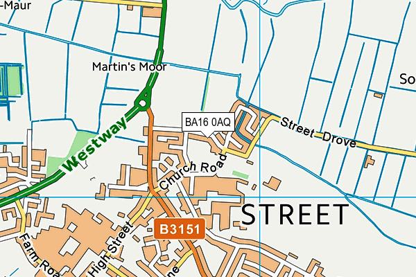 BA16 0AQ map - OS VectorMap District (Ordnance Survey) BA16 0AQ map - OS VectorMap District (Ordnance Survey)