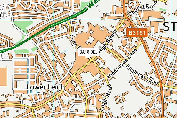 BA16 0EJ map - OS VectorMap District (Ordnance Survey) BA16 0EJ map - OS VectorMap District (Ordnance Survey)
