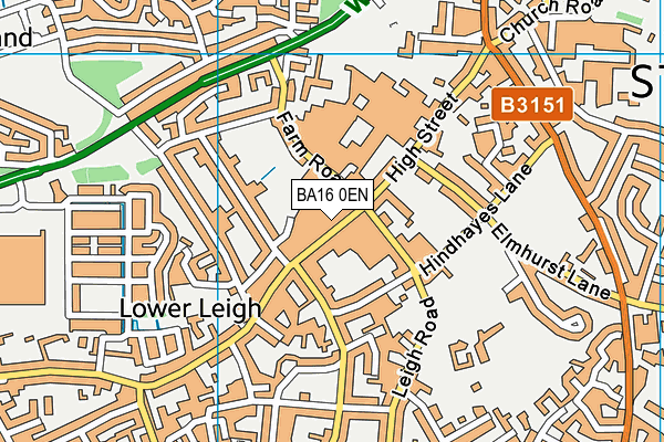 BA16 0EN map - OS VectorMap District (Ordnance Survey) BA16 0EN map - OS VectorMap District (Ordnance Survey)