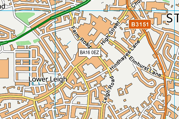 BA16 0EZ map - OS VectorMap District (Ordnance Survey) BA16 0EZ map - OS VectorMap District (Ordnance Survey)