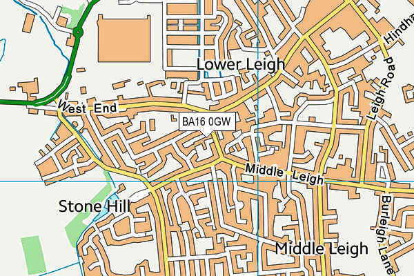 BA16 0GW map - OS VectorMap District (Ordnance Survey) BA16 0GW map - OS VectorMap District (Ordnance Survey)