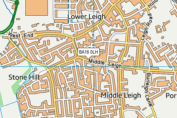 BA16 0LH map - OS VectorMap District (Ordnance Survey) BA16 0LH map - OS VectorMap District (Ordnance Survey)