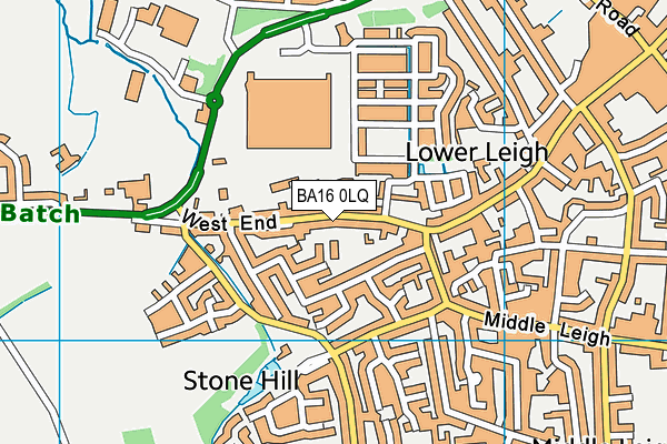 BA16 0LQ map - OS VectorMap District (Ordnance Survey) BA16 0LQ map - OS VectorMap District (Ordnance Survey)