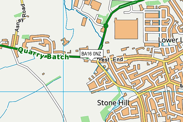 BA16 0NZ map - OS VectorMap District (Ordnance Survey) BA16 0NZ map - OS VectorMap District (Ordnance Survey)