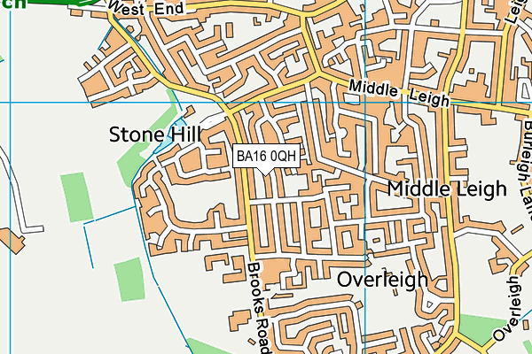 BA16 0QH map - OS VectorMap District (Ordnance Survey) BA16 0QH map - OS VectorMap District (Ordnance Survey)