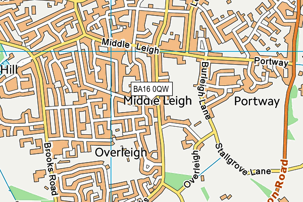 BA16 0QW map - OS VectorMap District (Ordnance Survey) BA16 0QW map - OS VectorMap District (Ordnance Survey)
