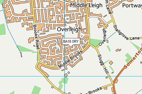 BA16 0RY map - OS VectorMap District (Ordnance Survey) BA16 0RY map - OS VectorMap District (Ordnance Survey)
