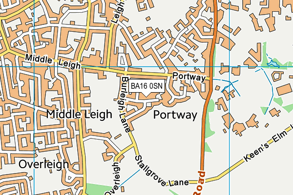 BA16 0SN map - OS VectorMap District (Ordnance Survey) BA16 0SN map - OS VectorMap District (Ordnance Survey)