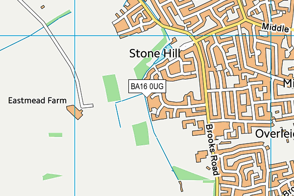 BA16 0UG map - OS VectorMap District (Ordnance Survey) BA16 0UG map - OS VectorMap District (Ordnance Survey)