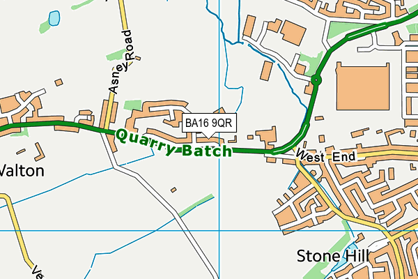 BA16 9QR map - OS VectorMap District (Ordnance Survey) BA16 9QR map - OS VectorMap District (Ordnance Survey)