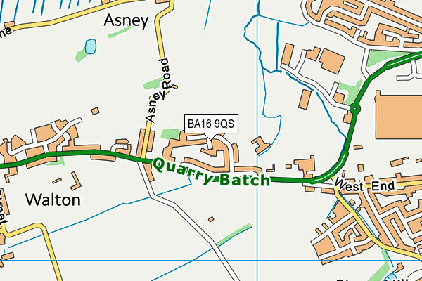 BA16 9QS map - OS VectorMap District (Ordnance Survey) BA16 9QS map - OS VectorMap District (Ordnance Survey)