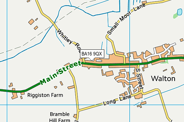 BA16 9QX map - OS VectorMap District (Ordnance Survey) BA16 9QX map - OS VectorMap District (Ordnance Survey)